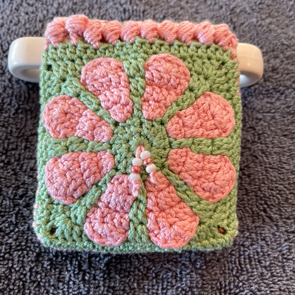 Handmade crocheted coin purse